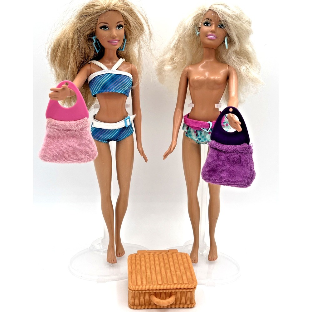Barbie Beach Glam Cruiser Replacement Suitcase & 2 Purses Mattel 2006